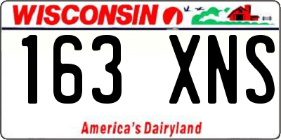 WI license plate 163XNS