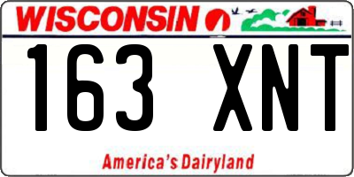 WI license plate 163XNT