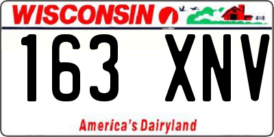 WI license plate 163XNV