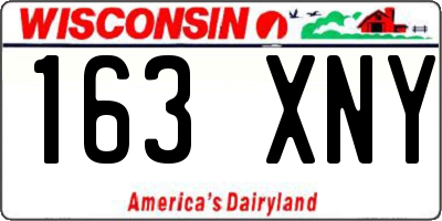 WI license plate 163XNY