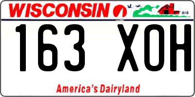 WI license plate 163XOH