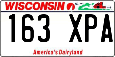WI license plate 163XPA