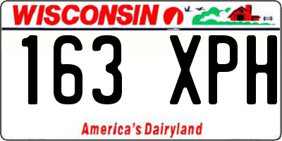 WI license plate 163XPH