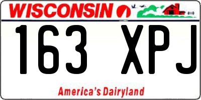 WI license plate 163XPJ