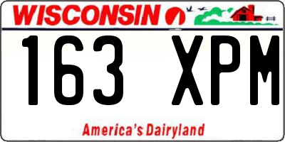 WI license plate 163XPM