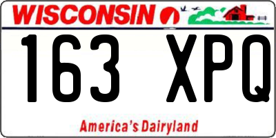 WI license plate 163XPQ