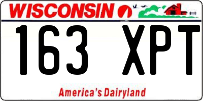 WI license plate 163XPT