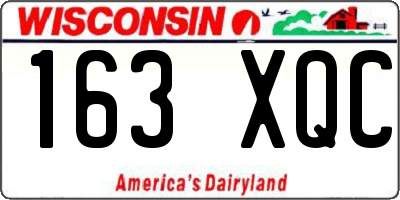 WI license plate 163XQC