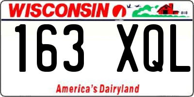 WI license plate 163XQL
