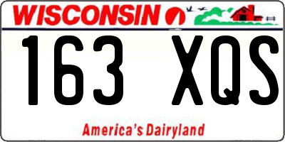 WI license plate 163XQS
