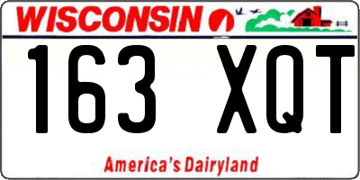 WI license plate 163XQT