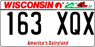WI license plate 163XQX