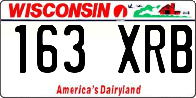 WI license plate 163XRB