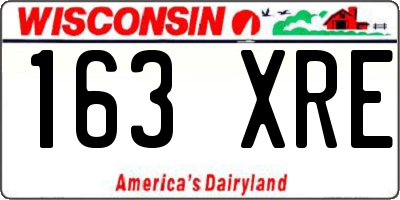 WI license plate 163XRE