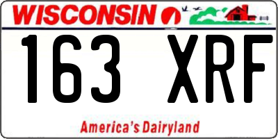 WI license plate 163XRF