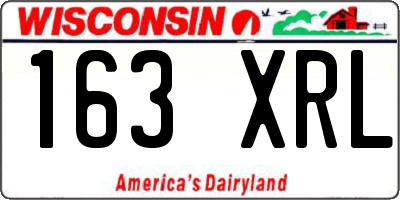 WI license plate 163XRL