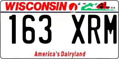 WI license plate 163XRM