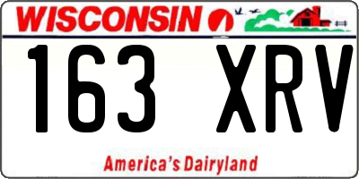 WI license plate 163XRV