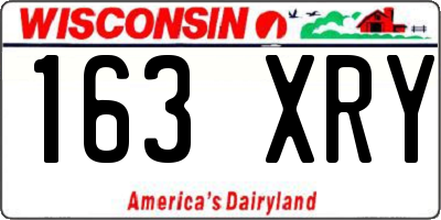 WI license plate 163XRY