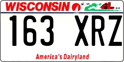 WI license plate 163XRZ