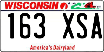 WI license plate 163XSA