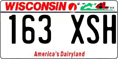 WI license plate 163XSH