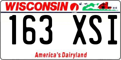 WI license plate 163XSI