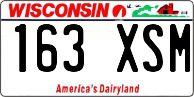 WI license plate 163XSM
