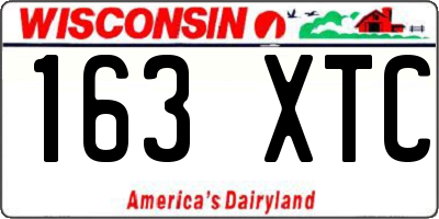 WI license plate 163XTC