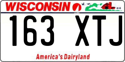 WI license plate 163XTJ