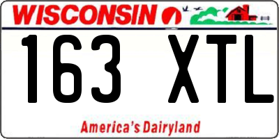 WI license plate 163XTL