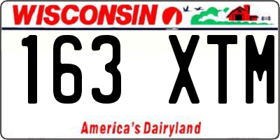 WI license plate 163XTM