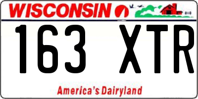 WI license plate 163XTR