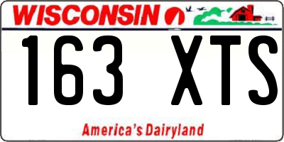 WI license plate 163XTS