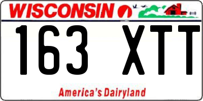 WI license plate 163XTT