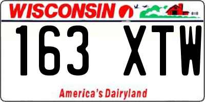 WI license plate 163XTW
