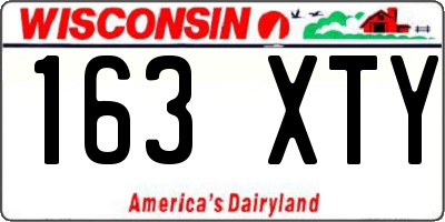 WI license plate 163XTY