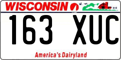 WI license plate 163XUC