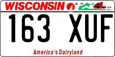 WI license plate 163XUF