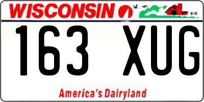 WI license plate 163XUG