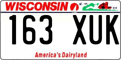 WI license plate 163XUK