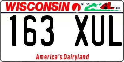 WI license plate 163XUL