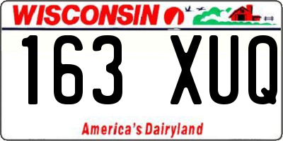 WI license plate 163XUQ