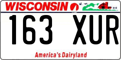 WI license plate 163XUR