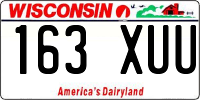 WI license plate 163XUU