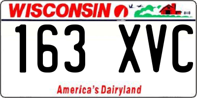 WI license plate 163XVC