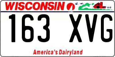 WI license plate 163XVG