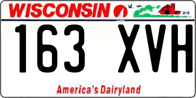 WI license plate 163XVH