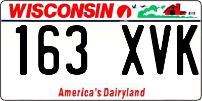 WI license plate 163XVK