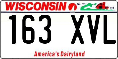 WI license plate 163XVL